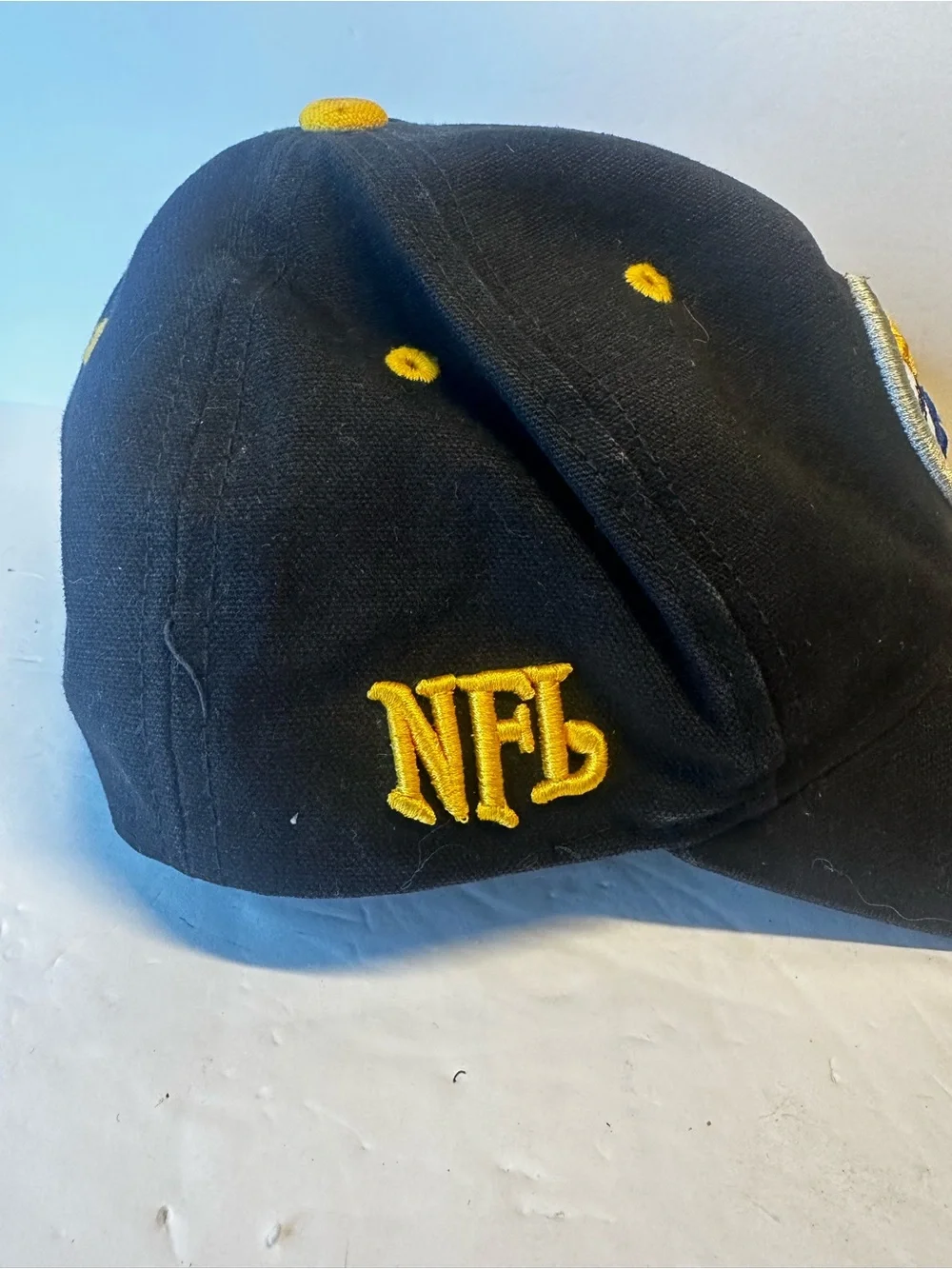 Pittsburgh Steelers Kids One Size Adjustable NFL Black Yellow Cotton Hat Cap